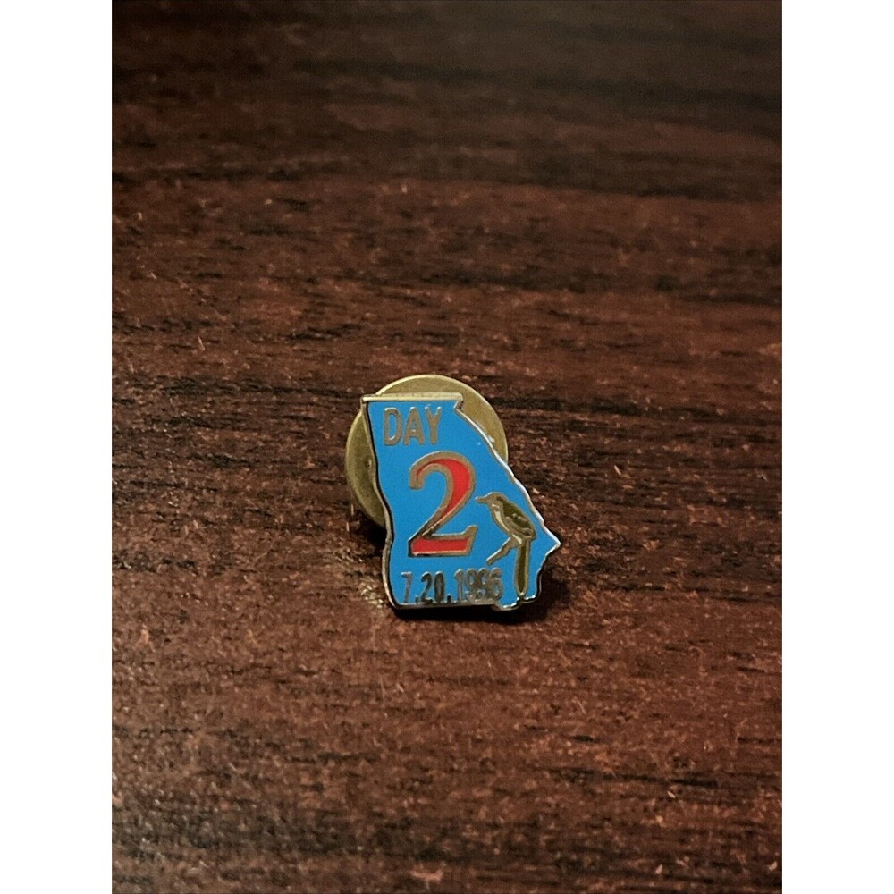 Vintage 1996 Atlanta Olympics Day 2 Of The Games July 20th Lapel Hat Pin